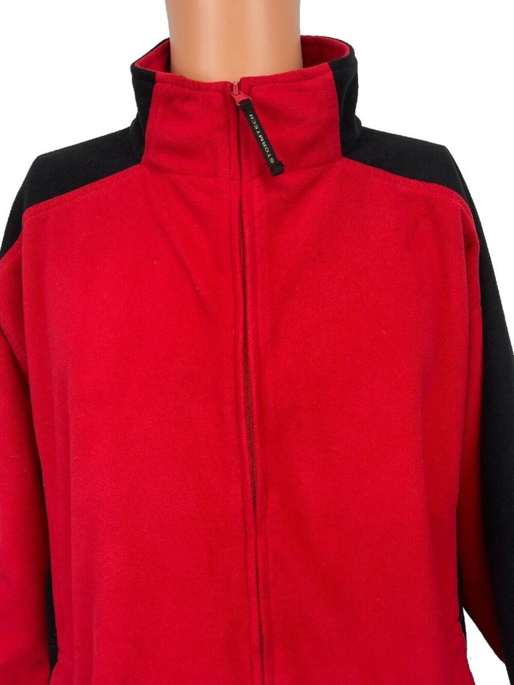Stormtech Fleece Jacket Mens Size L Red Full Zip Performance